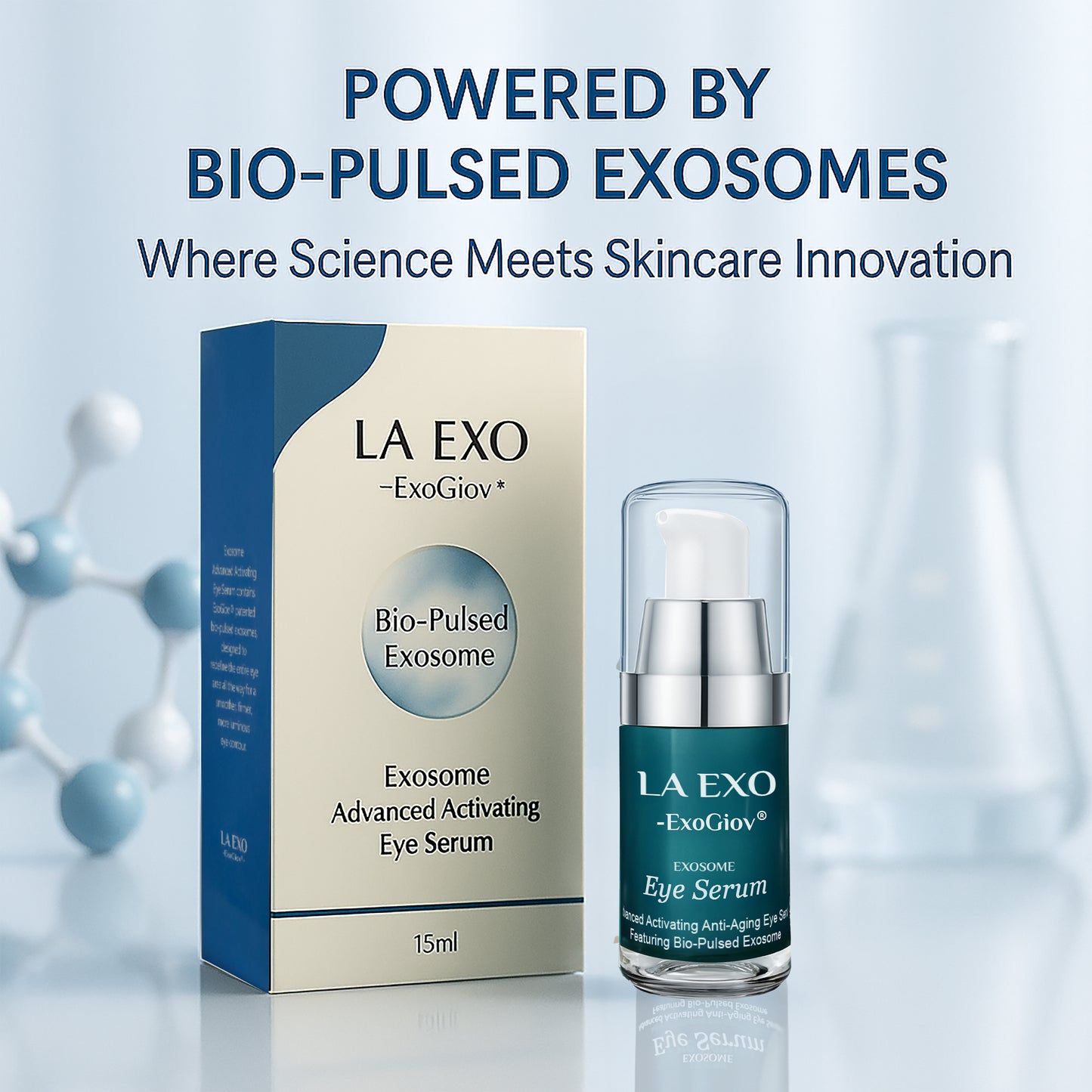 Exosome Eye Serum – Advanced Anti-Aging Treatment for Puffiness, Dark Circles & Fine Lines – Brightening & Smoothing Undereye Skin Care, 15ml