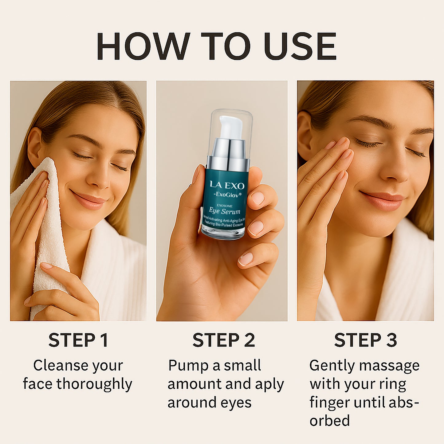 Exosome Eye Serum – Advanced Anti-Aging Treatment for Puffiness, Dark Circles & Fine Lines – Brightening & Smoothing Undereye Skin Care, 15ml