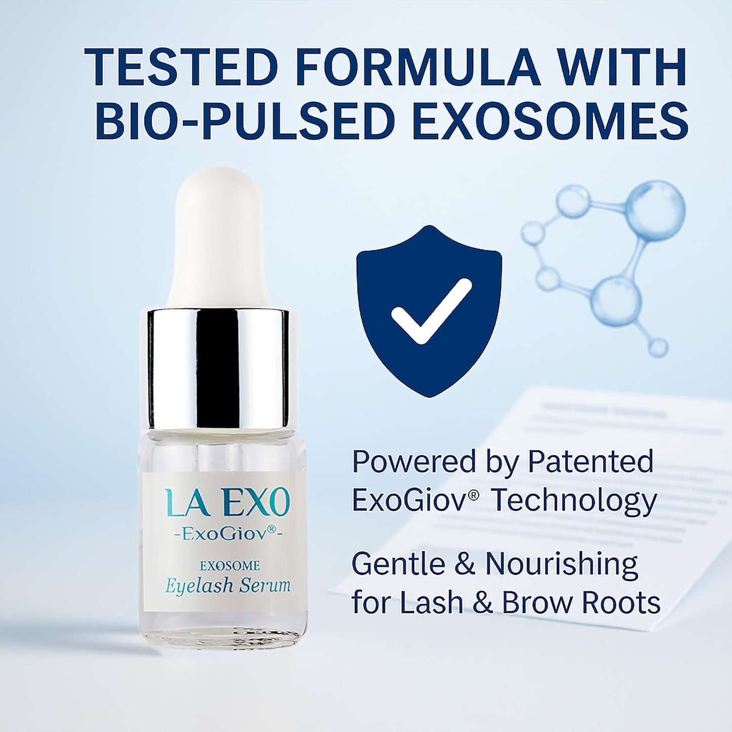 Advanced Revitalizing Exosome Eyelash and Eyebrow Serum for Longer, Thicker, and Fuller Looking Natural Eyelashes 3 ml