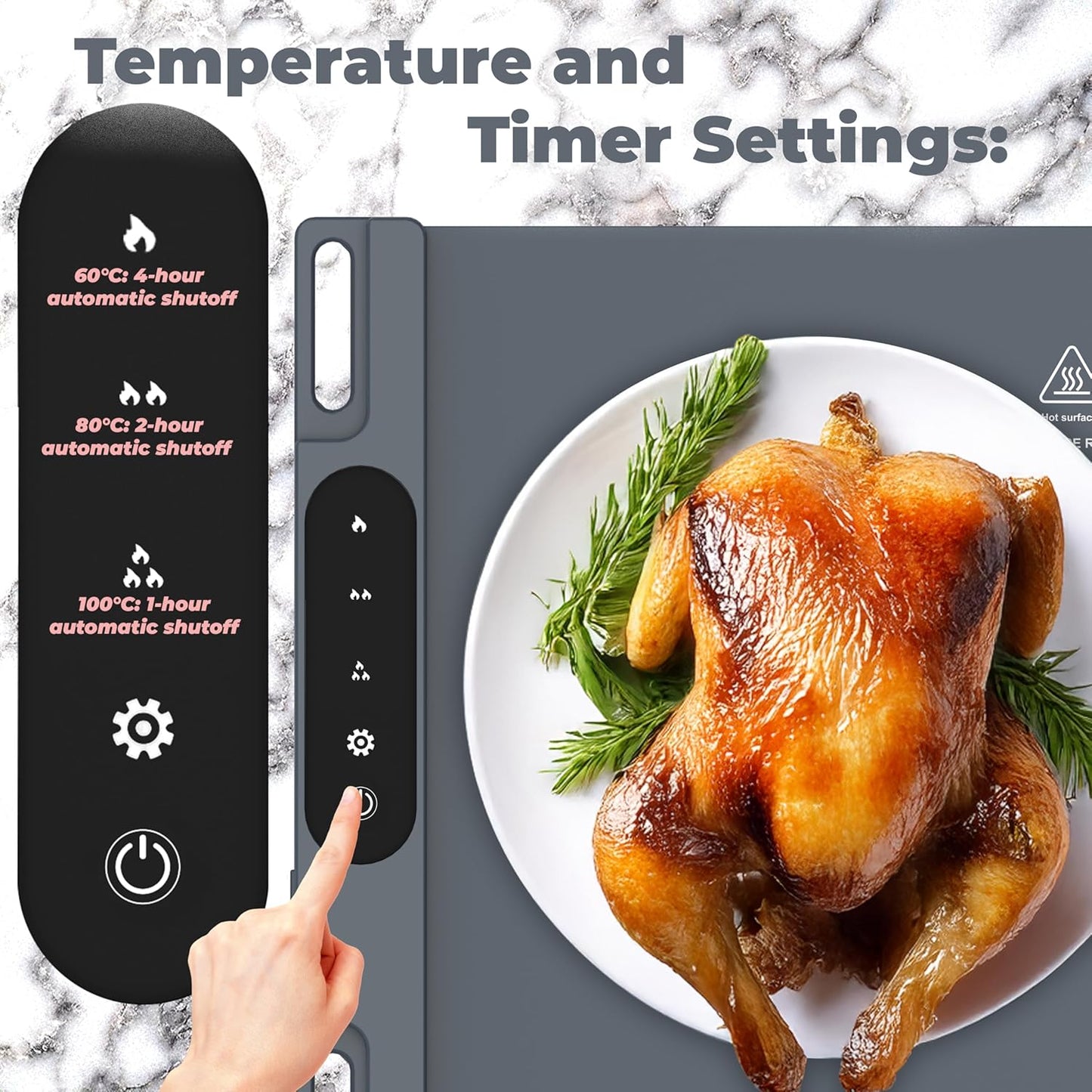 OMEO Foldable Electric Warming Tray