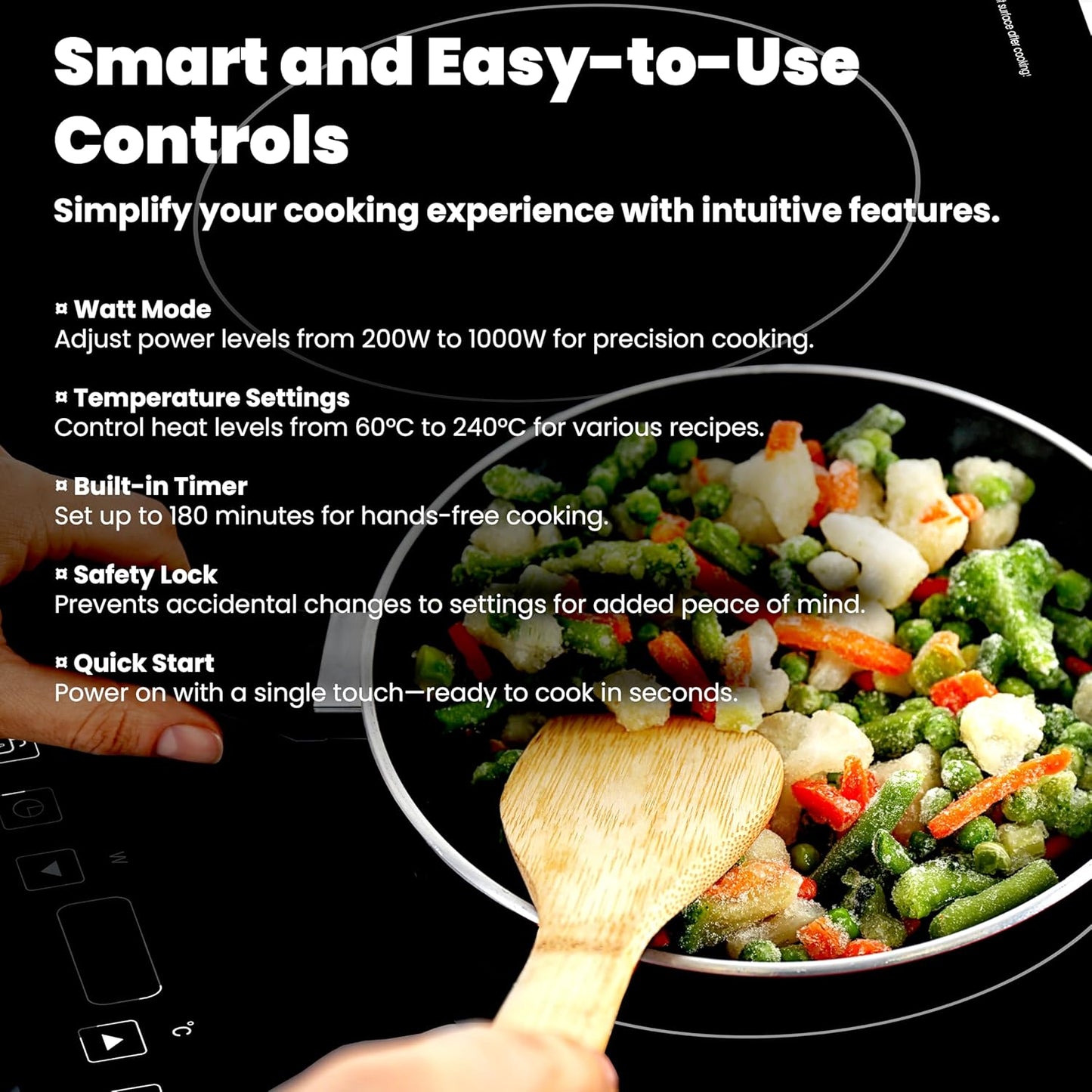 OMEO Portable Double Induction Cooktop