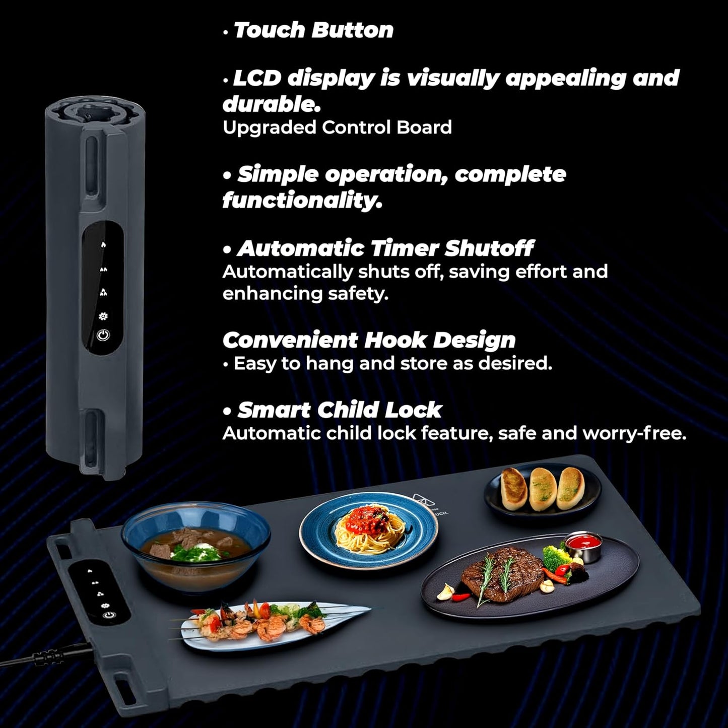 OMEO Foldable Electric Warming Tray