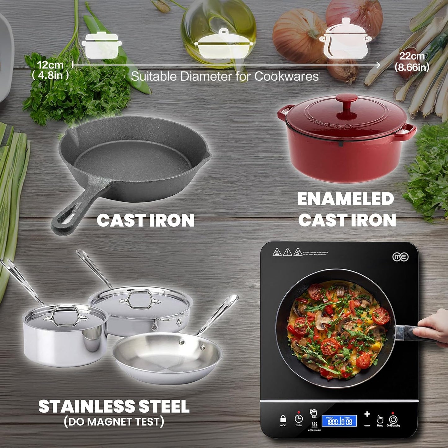 OMEO Portable Induction Cooktop