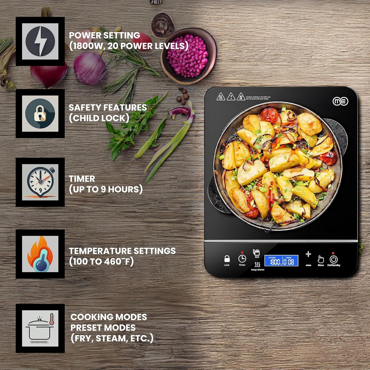 OMEO Portable Induction Cooktop