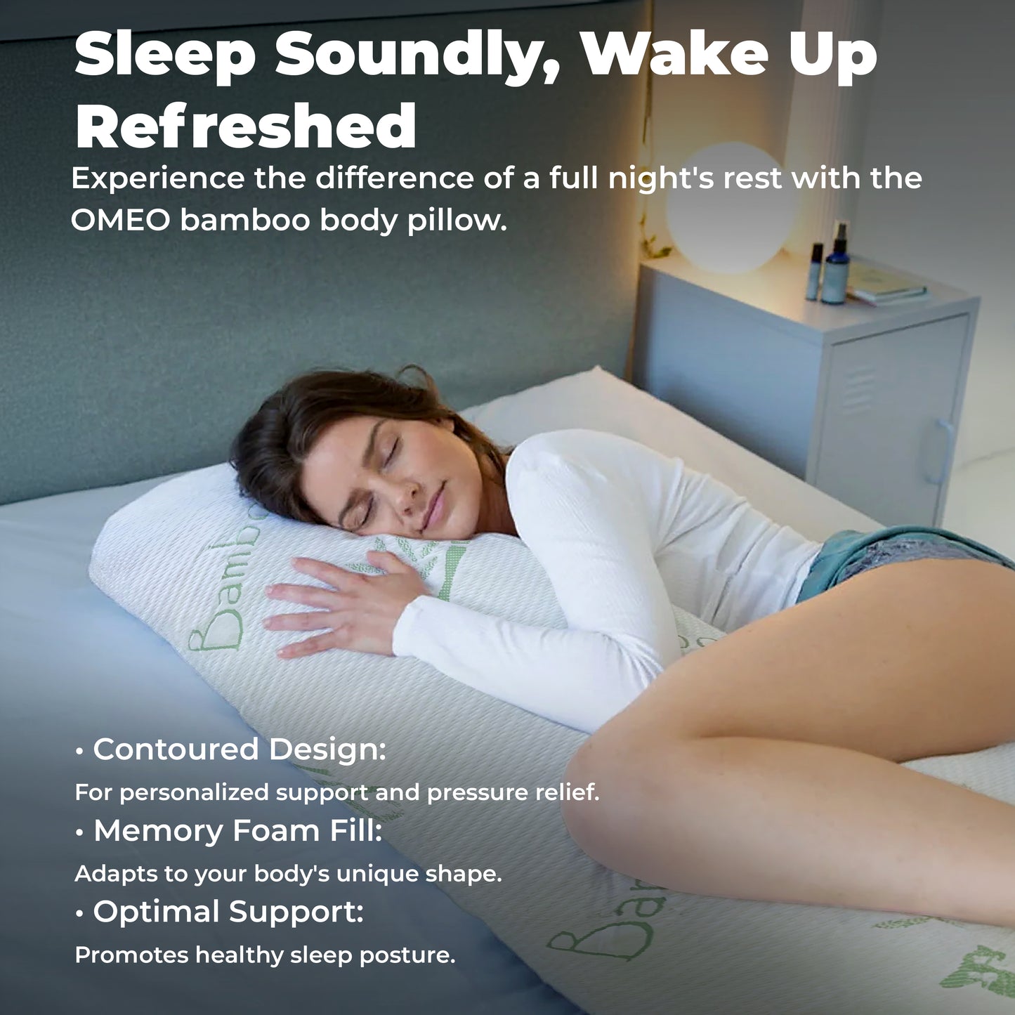 OMEO Bamboo Body Pillow
