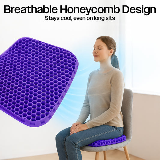 OMEO Lavender Back & Seat Cushion – Tailbone, Sciatica & Pressure Relief – Office Chair, Car Seat, Wheelchair – Comfort for Long Sitting, Driving, Flights – Post-Surgery Support Pillow