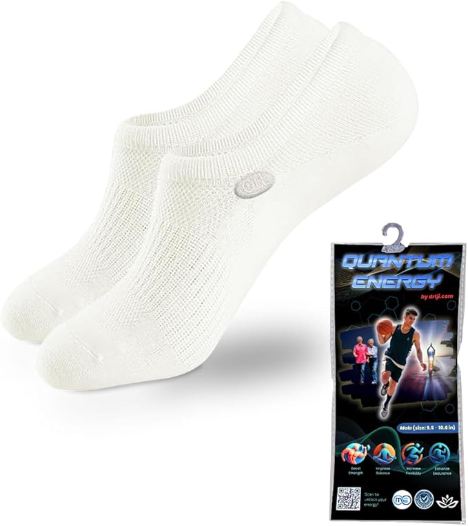 OMEO Quantum Energy Low Cut Socks for Men – Pain Relief, Circulation Boost, Balance & Stability – Graphene-Infused, Moisture-Wicking, Odor-Resistant, Joint Support