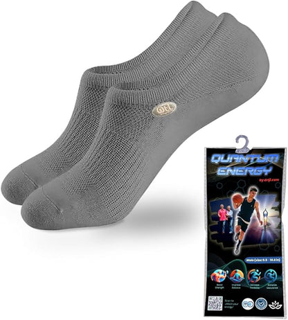 OMEO Quantum Energy Low Cut Socks for Men – Pain Relief, Circulation Boost, Balance & Stability – Graphene-Infused, Moisture-Wicking, Odor-Resistant, Joint Support