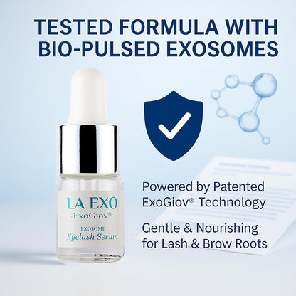 Advanced Revitalizing Exosome Eyelash and Eyebrow Serum for Longer, Thicker, and Fuller Looking Natural Eyelashes 3 ml
