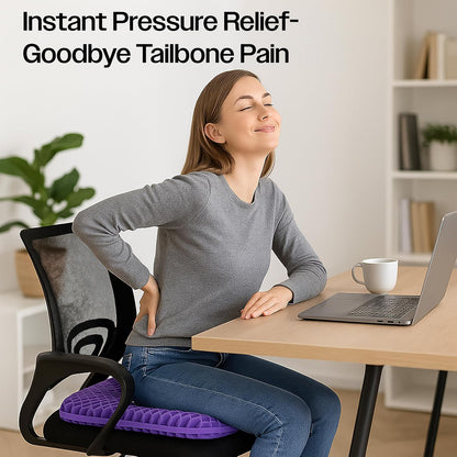OMEO Lavender Back & Seat Cushion – Tailbone, Sciatica & Pressure Relief – Office Chair, Car Seat, Wheelchair – Comfort for Long Sitting, Driving, Flights – Post-Surgery Support Pillow