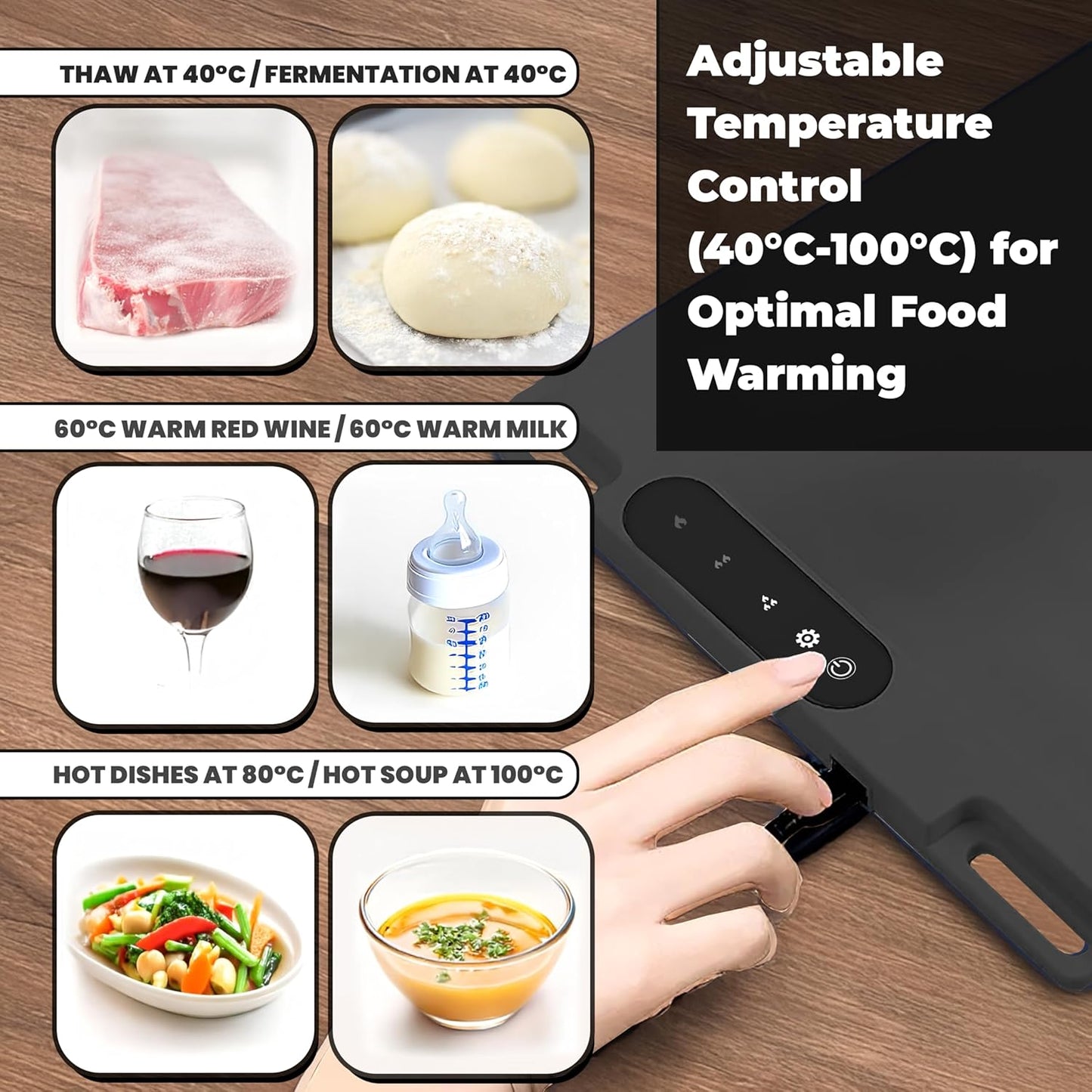 OMEO Foldable Electric Warming Tray