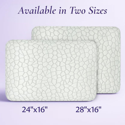 OMEO Lavender Scent Pillow, Ventilated Cooling Memory Foam Pillow for Back, Side and Stomach Sleepers Support, Sleeping Pillows for Adults - Home and Hotel Essentials