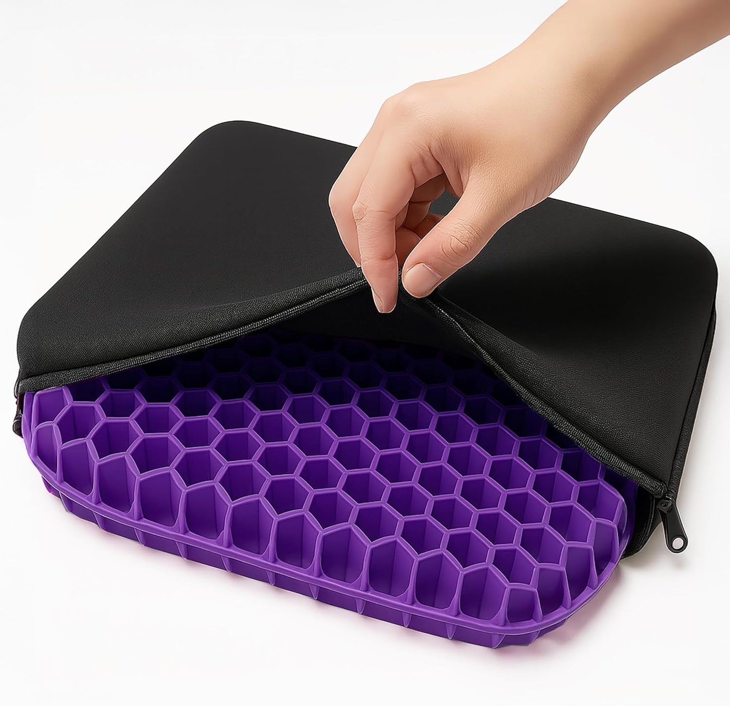 OMEO Lavender Back & Seat Cushion – Tailbone, Sciatica & Pressure Relief – Office Chair, Car Seat, Wheelchair – Comfort for Long Sitting, Driving, Flights – Post-Surgery Support Pillow
