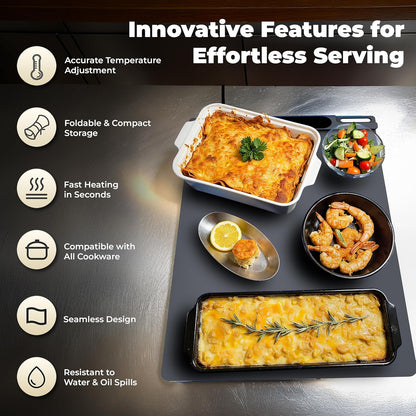 OMEO Foldable Electric Warming Tray