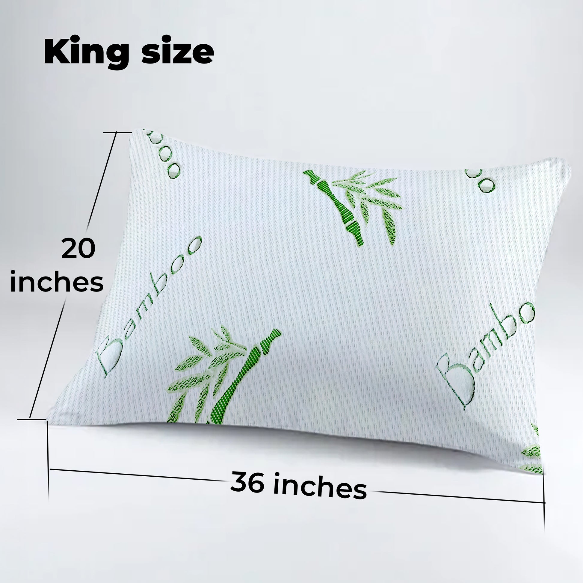 OMEO Full Rayon Bamboo Fiber Pillow Memory Foam Body Pillow for Side Sleeper King Size