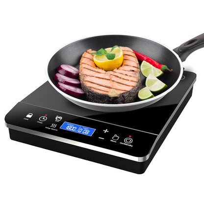 OMEO Portable Induction Cooktop Hot Plate Countertop Burner 1800 Watts Induction Burner with LCD Sensor Touch, LED Display, 10 Temperature Levels, Child Safety Lock, Auto Shutoff Function