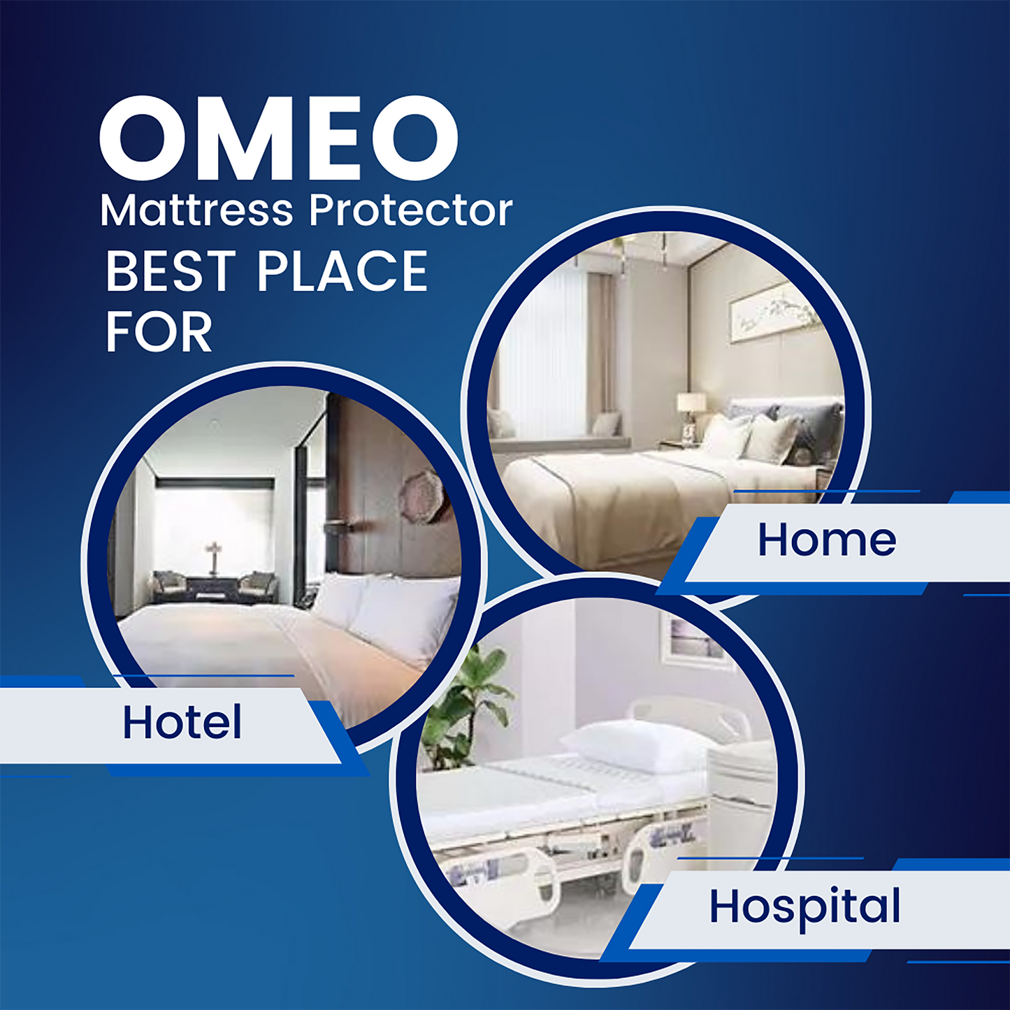 OMEO Waterproof Mattress Protector - Mattress Cover Protector Breathable Soft Machine Washable Cotton Mattress Cover for Bed