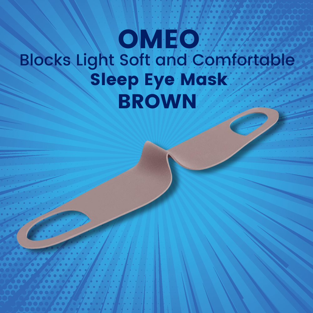 OMEO Blocks light soft and comfortable sleep eye mask. Brown. 