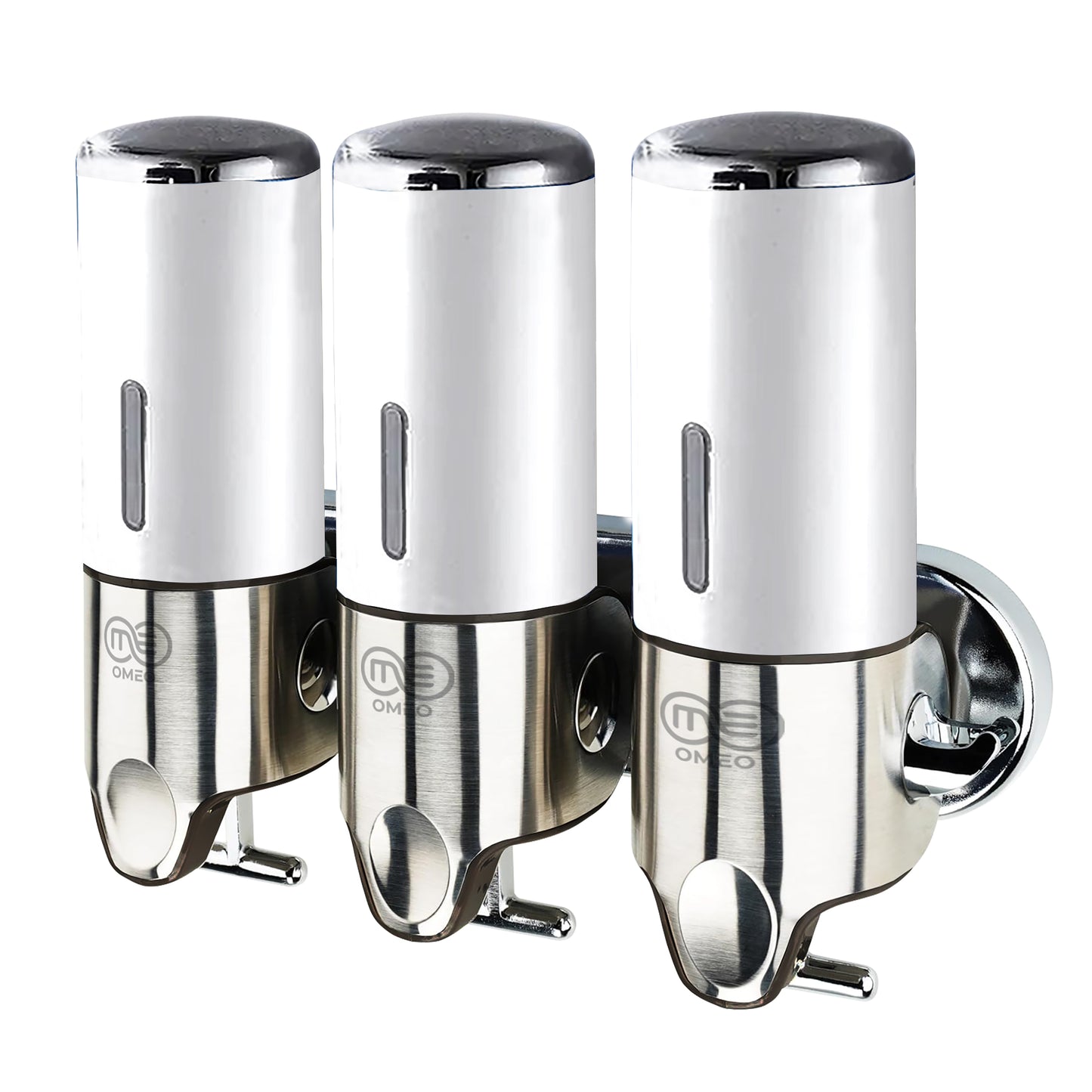 Omeo Triple Shampoo Dispenser - 500ml, Stainless Steel