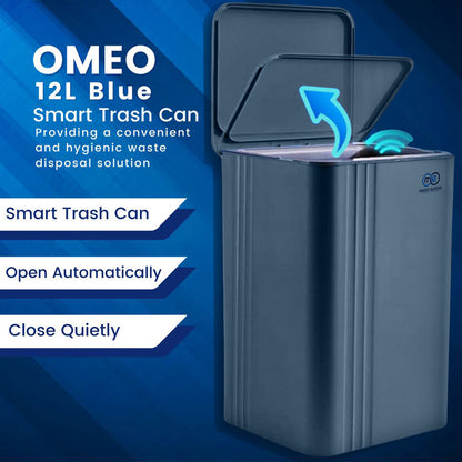 OMEO 2 Smart Trash Can, Garbage Trash Bin, Automatic Trash Can, Touchless Trash Can, Motion Sensor Trash Can, Waterproof Garbage Trash Cans for Home, Bedroom, Office, Kitchen, Hotel