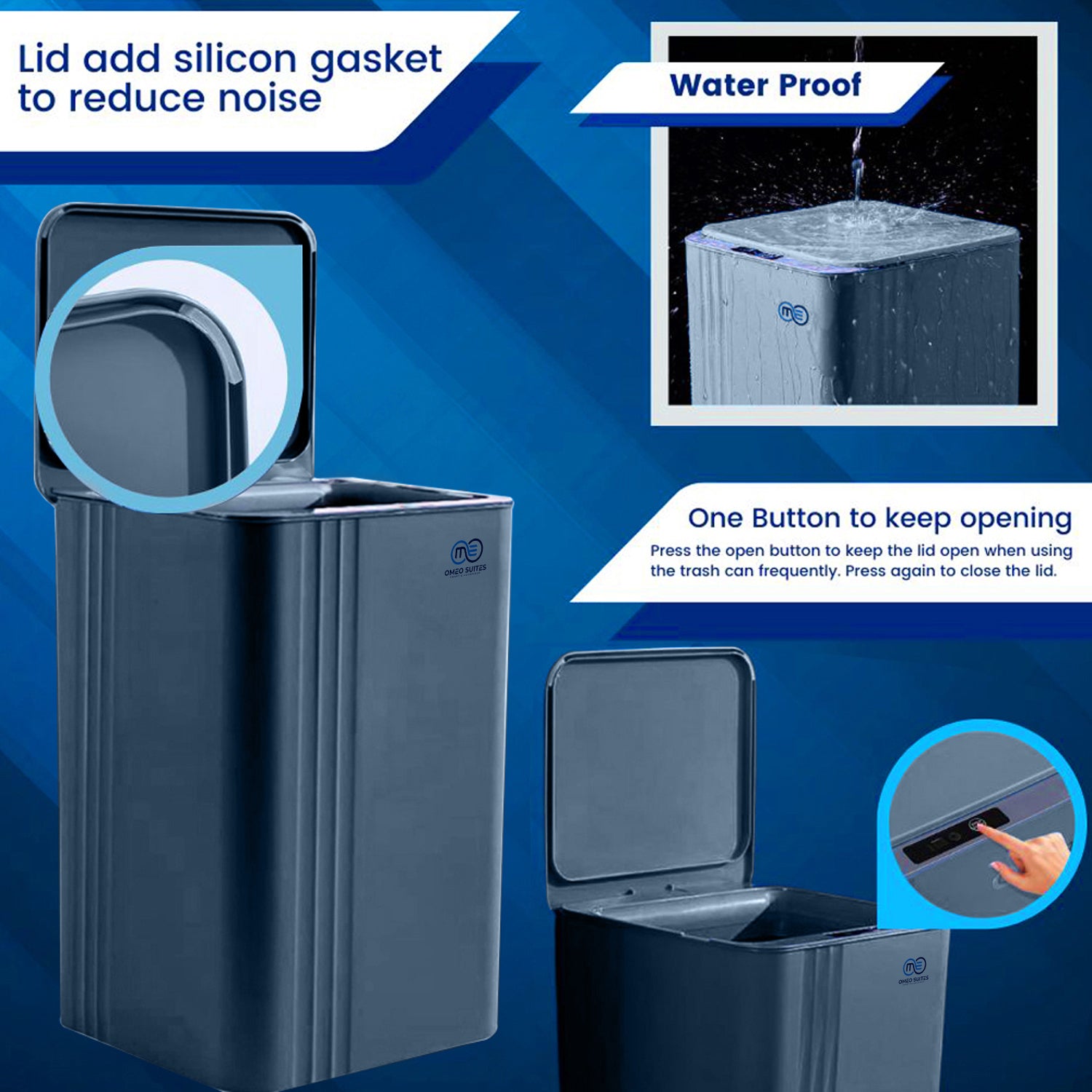 Smart  Trash Can Blue