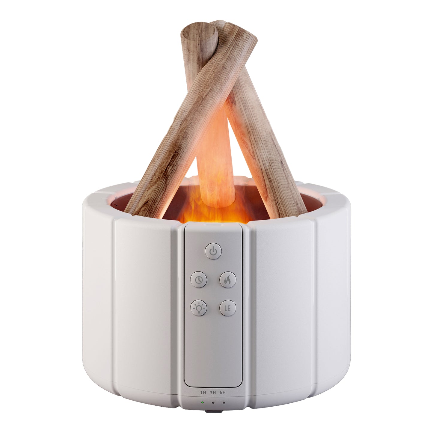 OMEO Bonfire Flame Humidifier, Aromatherapy Essential Oil 3D Campfire Fire Diffuser, 280ml Wood Cool Mist Humidifier for Home, Bedroom, Office with Auto Shut Off and Remote Control